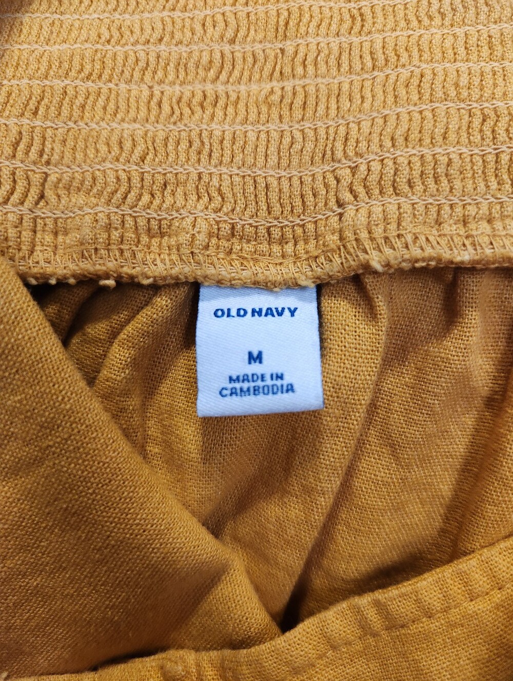 Old Navy Mustard Yellow Button-Front Midi Dress - Picture 6 of 9